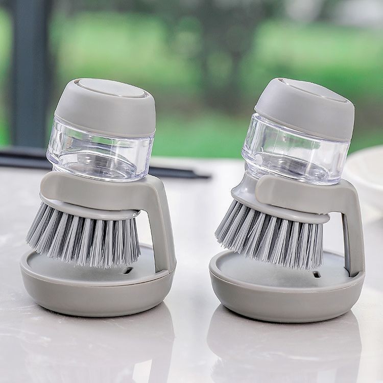 Hand-held Soap Brush Liquid Cleaning Brush Pressure Type Pot Washer Pot Washer Dishes Utensil Pot Washer Kitchen Tools 