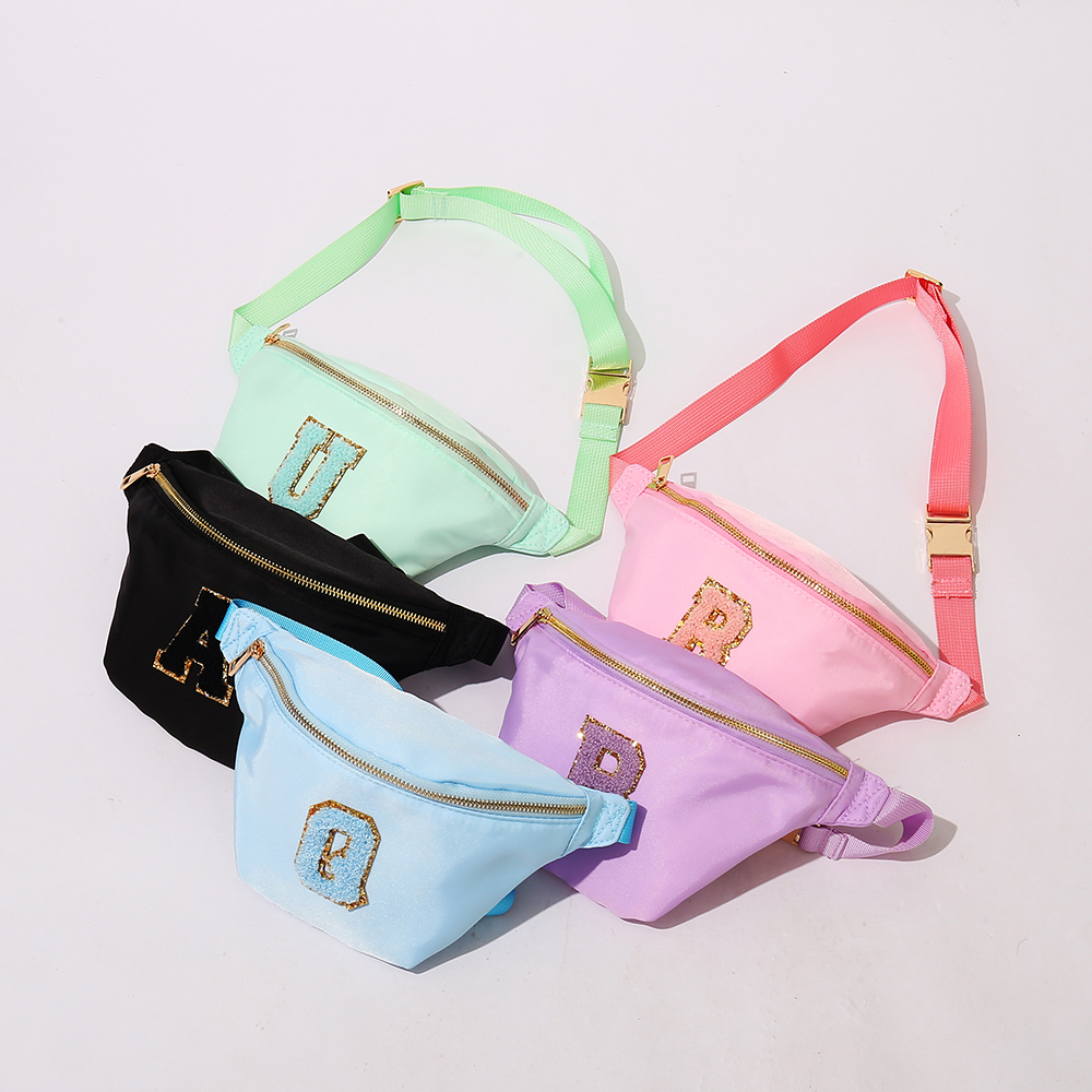 Portable Adjust Strap Waterproof Water Resist Women Ladies Sports Crossbody Sling Bum Bag Fanny Packs Custom Nylon Waist Bags 
