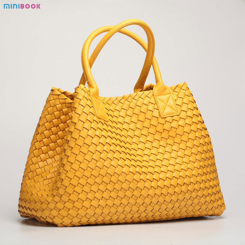 Large Capacity Genuine Leather Shoulder Bag Tote Bag Luxury Designer Women Handmade Woven Female Factory Custom Logo Handbags 