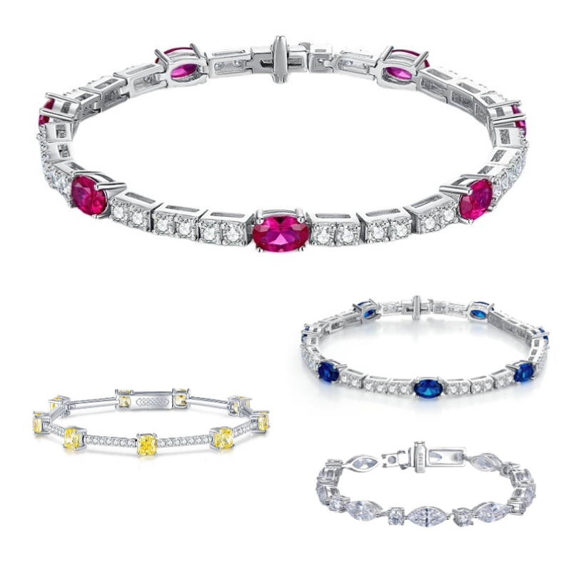 Men Femmes Tennis Bracelet Mossanite Stone Smart Charm Fine Jewelry Bracelets Fashion Jewelry Bracelet Moissanite Watch 