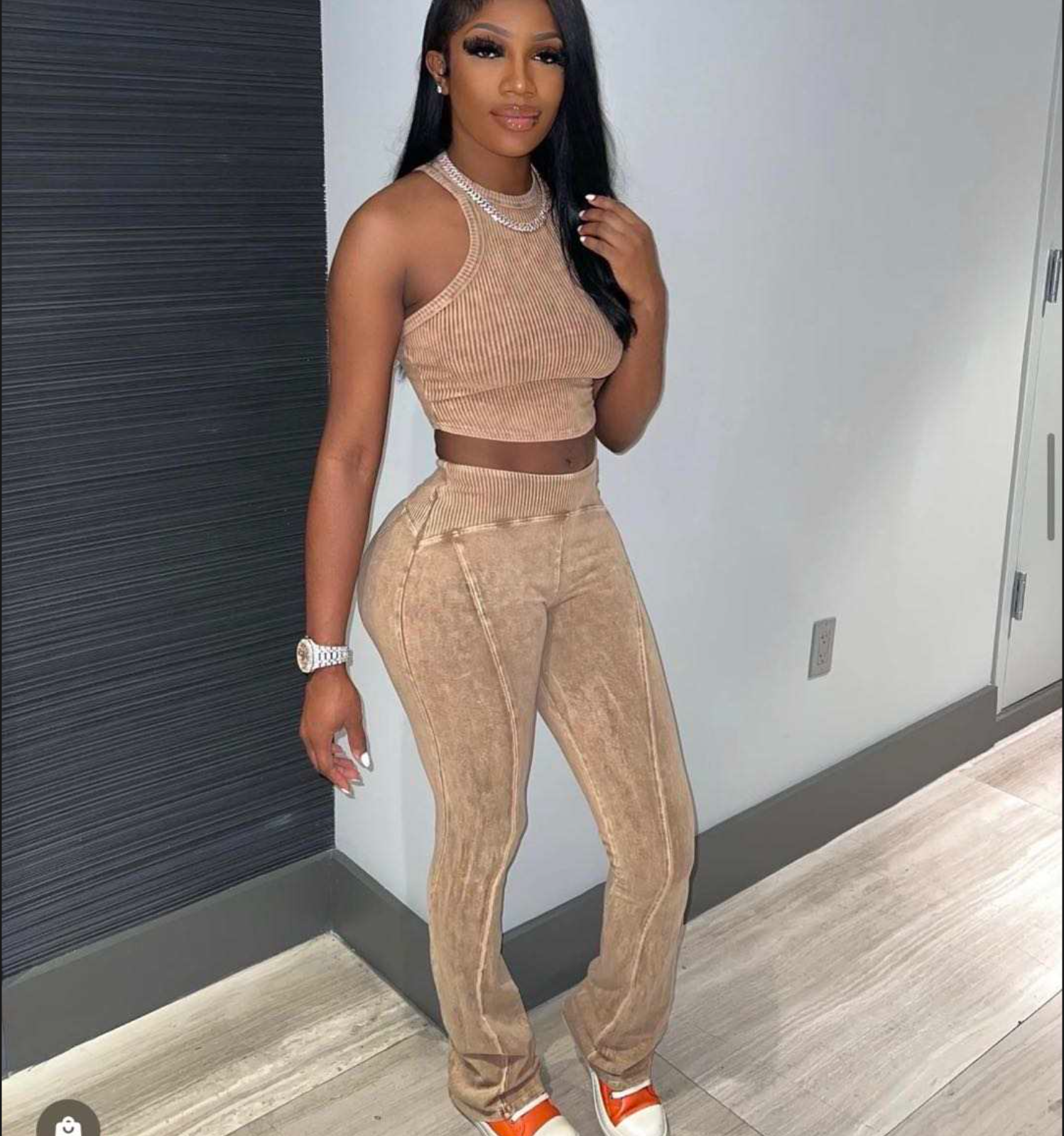 European And American Foreign Trade New Patchwork Printing Old Two-piece Vest Pants For Women 