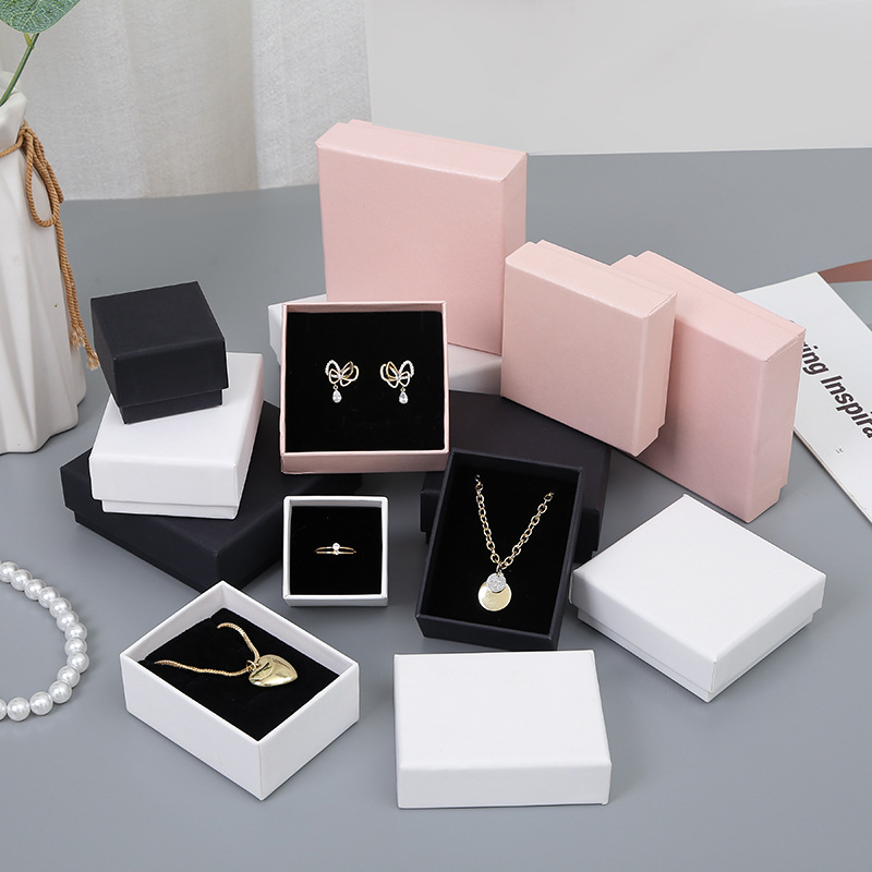 Tongxing Luxury Velvet Jewelry Jewellery Necklace Ring Custom Logo Gift Paper Jewelry Box Jewelry Packaging 