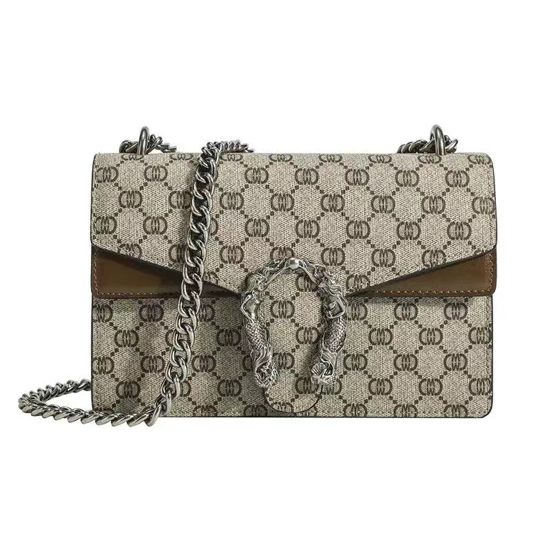 Guangzhou 2023 New Custom Luxury Crossbody Female Designer Bag Fashion Brand Leather Female Bag Small Square Bag Tide 