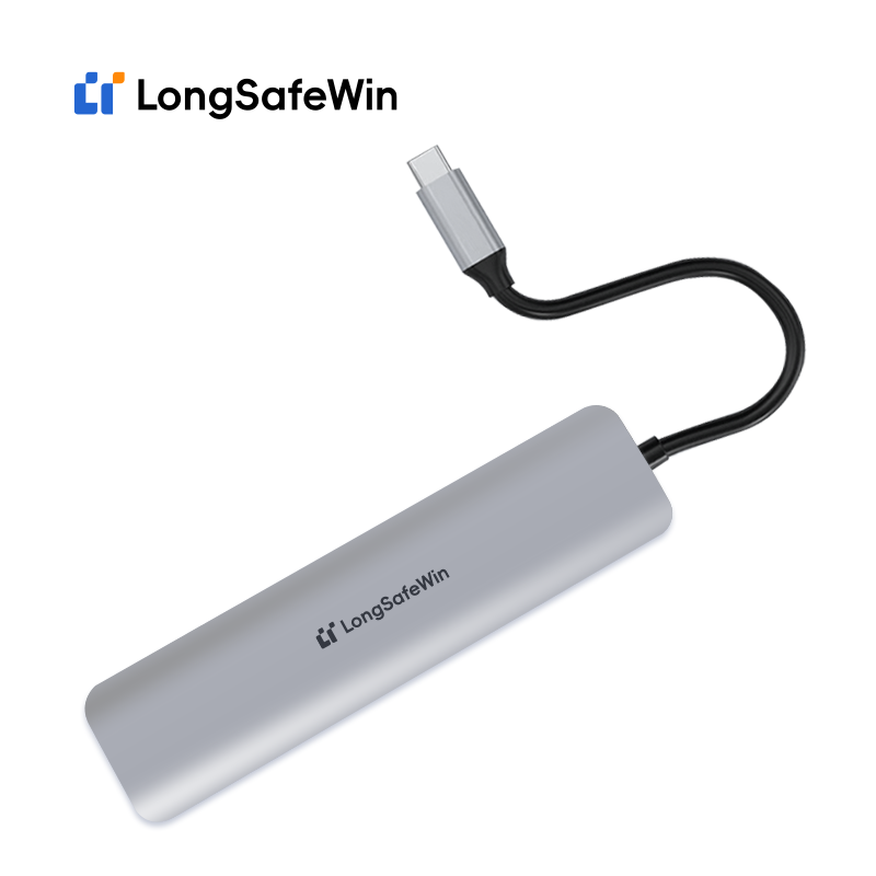 Longsafewin 9-in-1 Type C Hub Multi-function Adapter Docking Station Usb 3.0 Splitter Mac Pro Essential Computer Accessory 