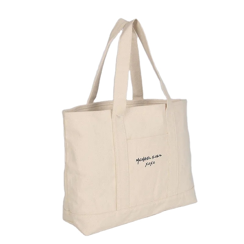 Factory Custom Women`s Canvas Cotton Tote Bags With Custom Printed Logo 