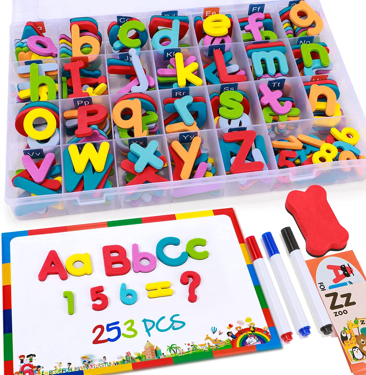 Magnetic Letters And Numbers Kit Foam Alphabet Abc Refrigerator Magnets Kids Educational Toy 