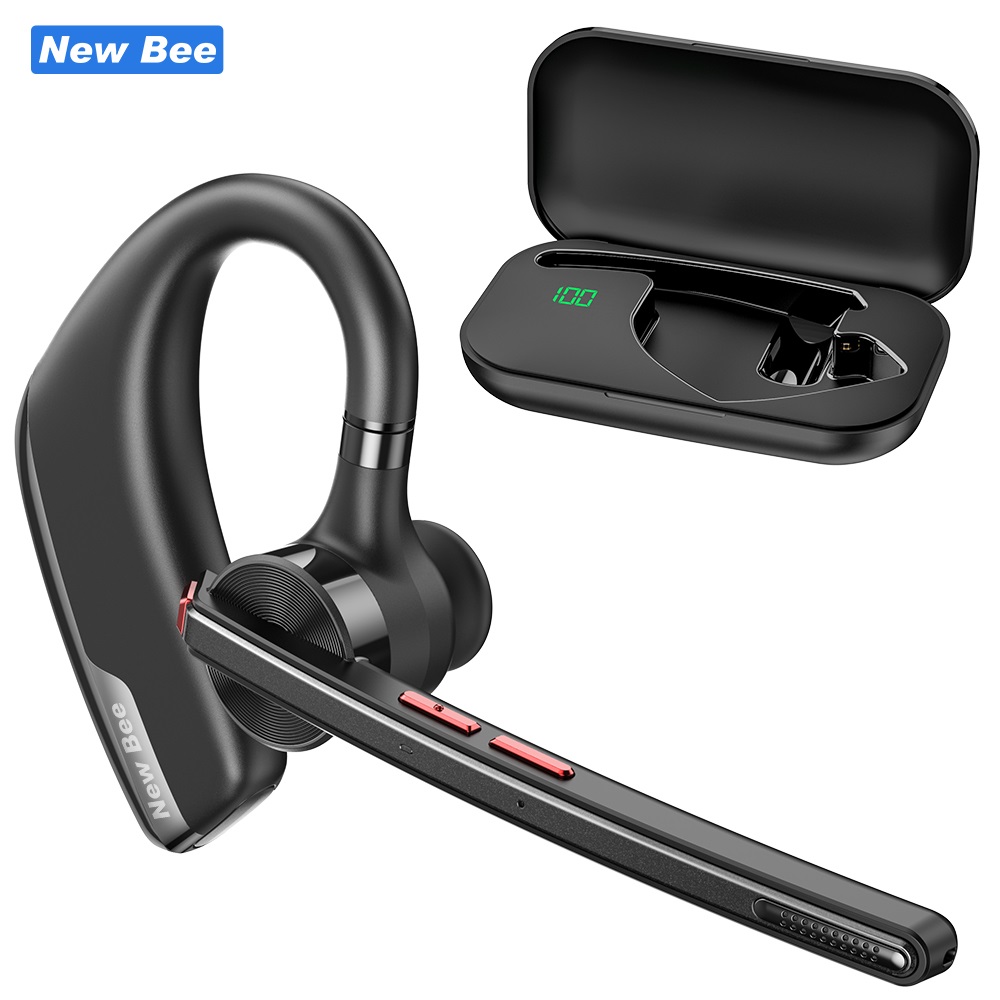 New Bee M51 2-in-1 Wireless Charging &amp; Type-c Charging Bluetooth Wireless Headset Earpiece For Phone With Noise Cancelation 