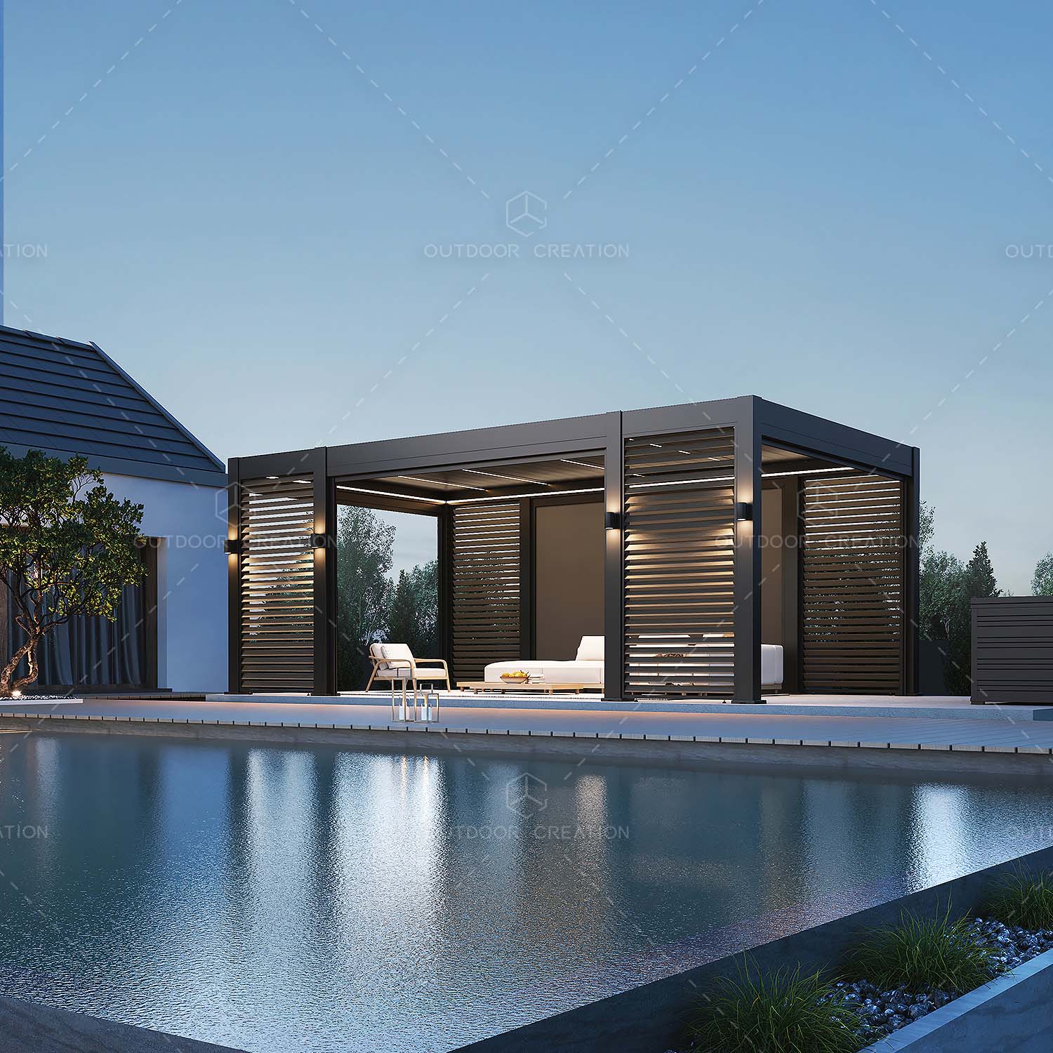 Hot Sale Manual/motorized Waterproof Pergola Outdoor Patio Hardtop Gazebo Backyard Canopy For Garden Yard For Garden Building 