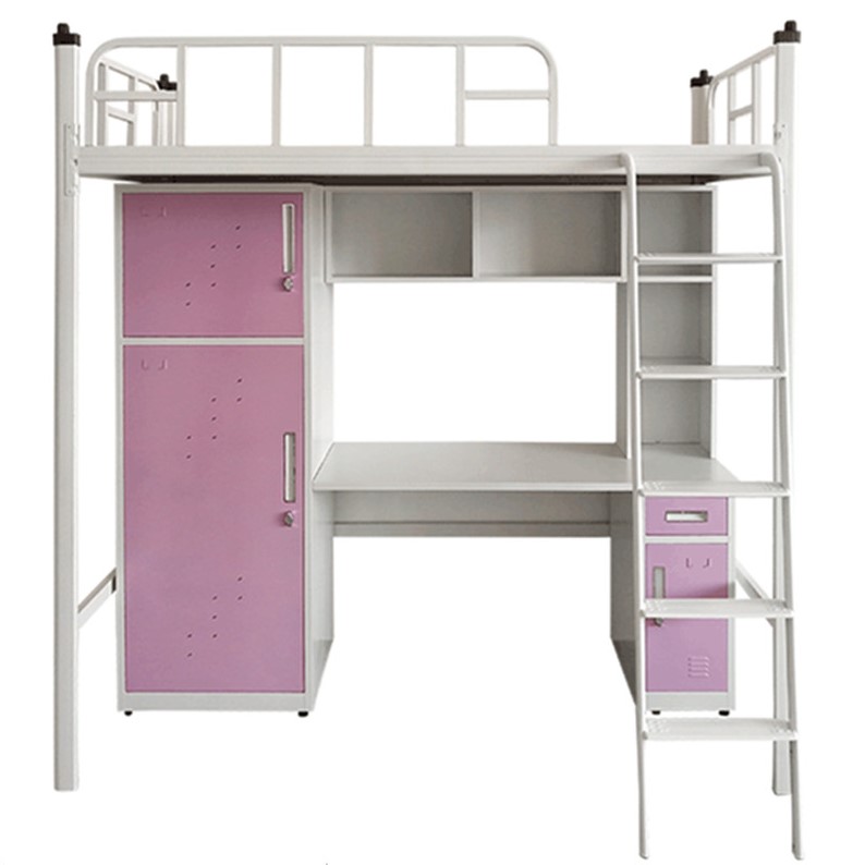 Home Furniture Metal Beds Literas Bunk Bed With Desk Student Low Price Igitanda Kinini Hamwe Numunyeshuri 