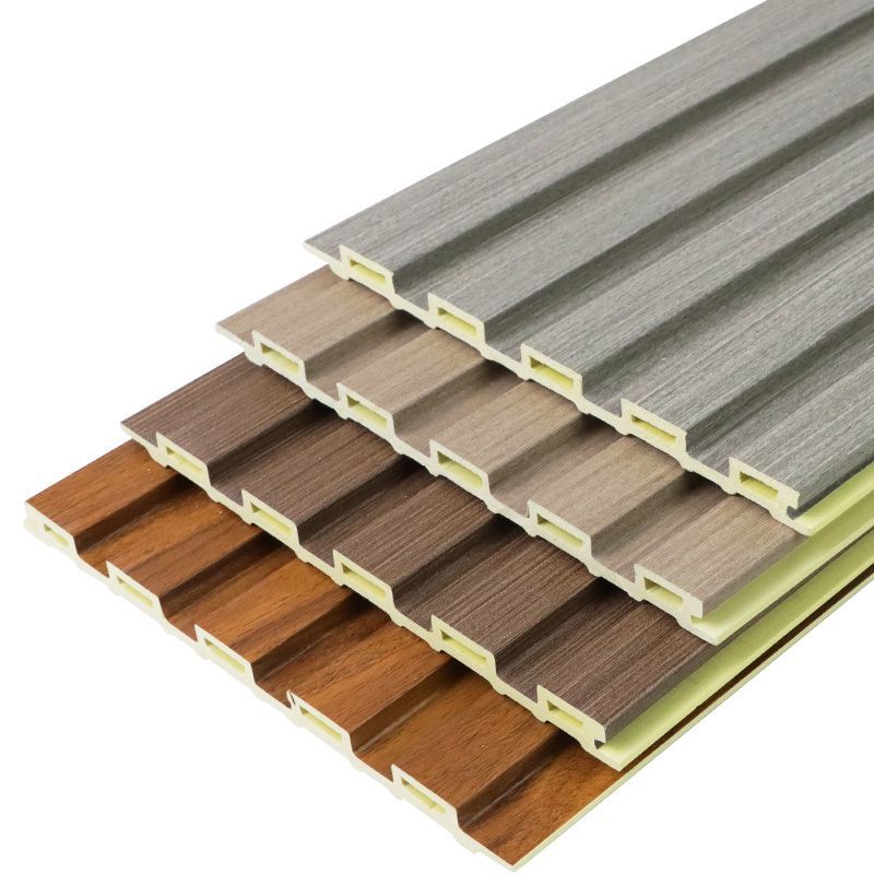 Factory Customized Composite Panels Wood Plastic Wpc Wall Panel Slip-resistant Interior Wall Cladding Wpc Fluted Wall Panel 