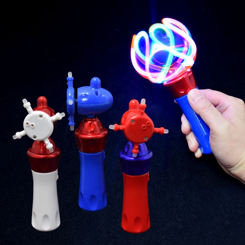 Party Supplies Hot Selling Led Light Up Magic Spinner Wand Kid Toy Magic Wands For Kids 