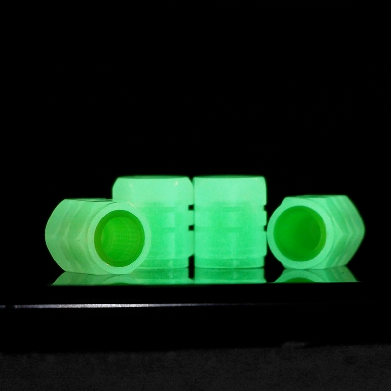 Universal Luminous Valve Caps Fluorescent Green Blue Night Glowing Car Motorcycle Bicycle Wheel Styling Tyre Hub Luminous Decor 