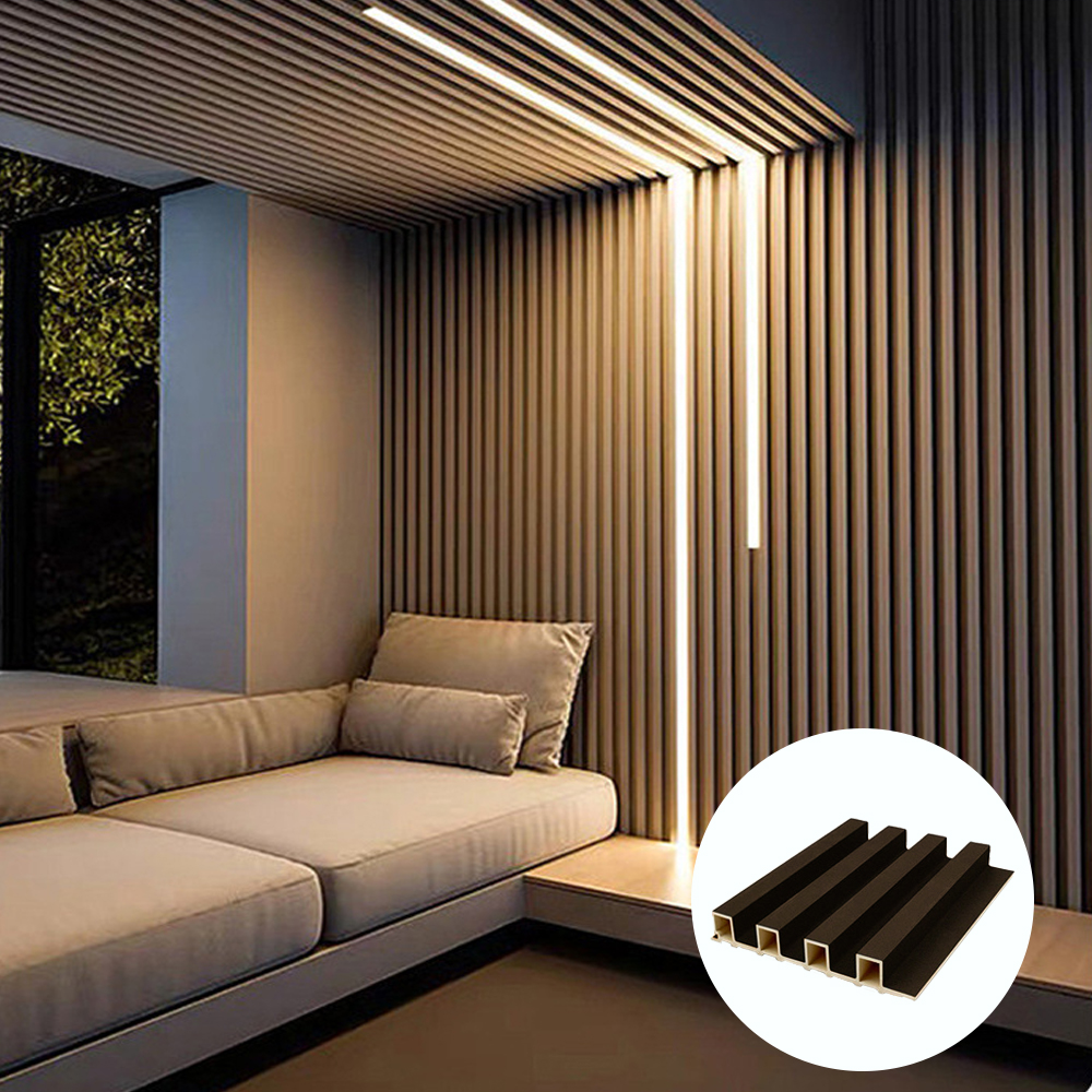 Wholesale Modern 3d Wpc Wall Panels Bamboo Wood Fiber Indoor Decorative Materials Waterproof Renovation Decoration Hotel 