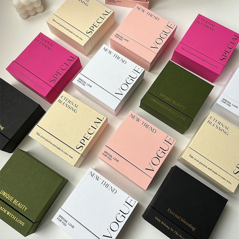 Custom Jewelry Boxes With Logo Packaging Necklace Bracelet Rings Drawer Paper Jewelry Box Jewelry Packaging Box 