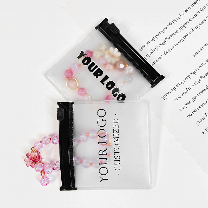New Style Customized Size Eco Friendly Frosted Matte Ziplock Bag Clear Jewelry Pouch Pvc Plastic Zipper Bag Packaging 