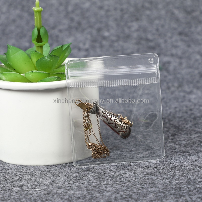 Custom Logo Eco Clear Thick Pvc Plastic Frosted Mini Zipper Lock Small Packaging Cosmetics Jewelry Pouch Transparency Zip Bags 