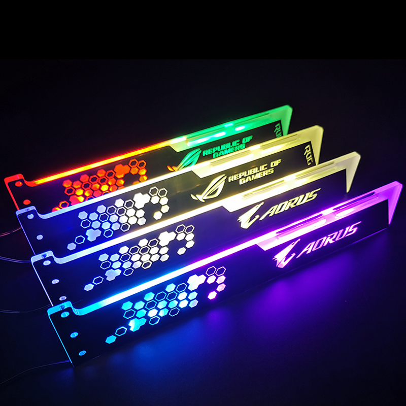 Coolmoon Direct Selling Computer Accessories 28cm Gpu Bracket Holder Rgb Gaming Pc Graphics Card Support In Stock Gpu Riser 