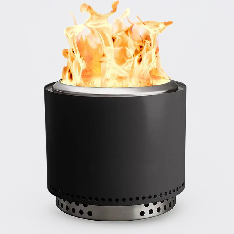 Large Outdoor Stainless Steel Fire Pit Portable Wood Burning Smokeless Fire Pit 