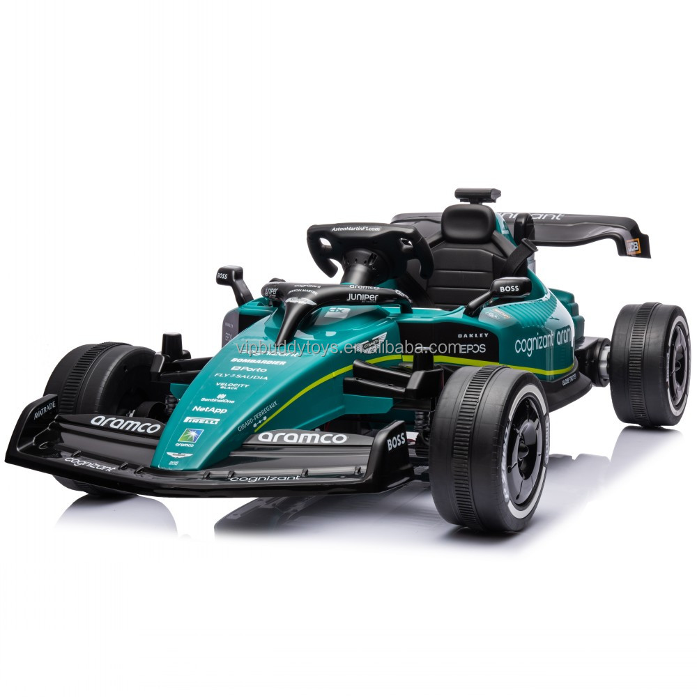 Vip Buddy Fashion Electric Baby Toy Licensed Aston Martin Team Go-kart Amr23 Kids Ride On Car 12v Ride-on Cars For Children 