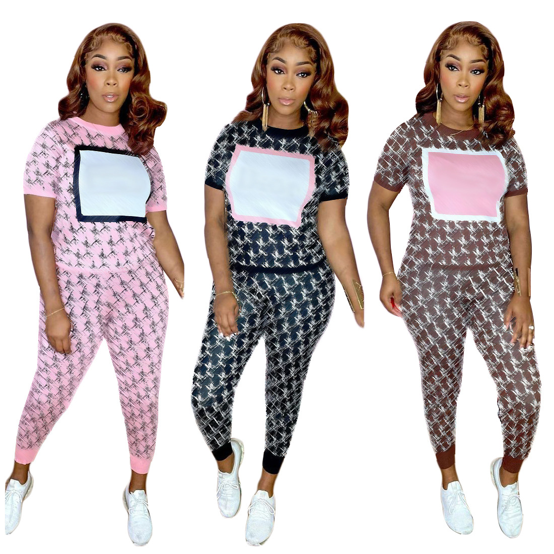 New Arrival Brand Women's Clothing Fashion Print Two Piece Set 2022 Women Clothing Sets Designer 2 Piece Set For Women 