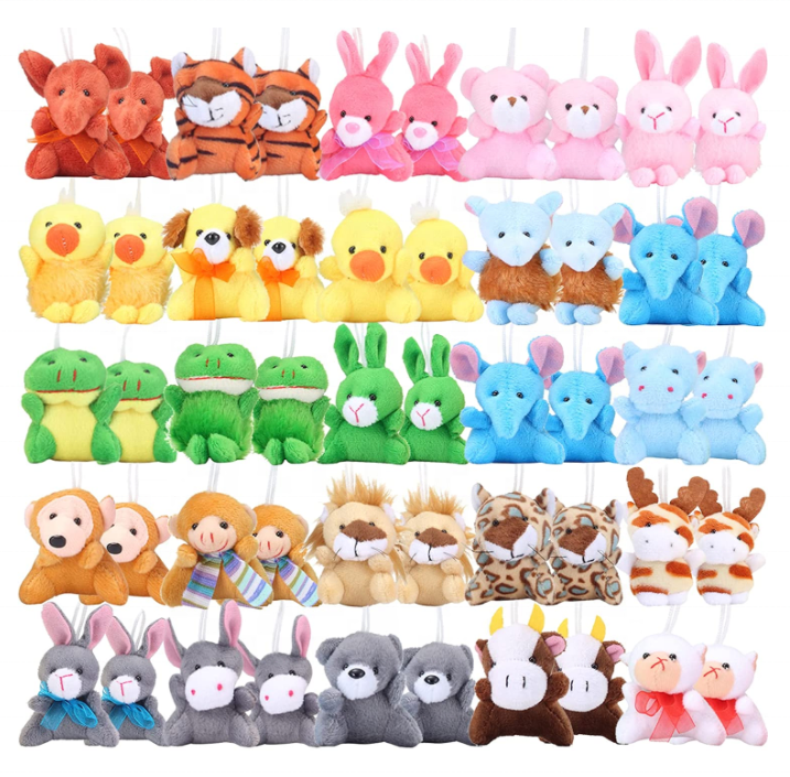 Mini Ocean Animal Plush Toys,Sea Creatures Stuffed Bulk Toy For Kid Party Favor,Small Keychain Decoration For Christmas Tree 