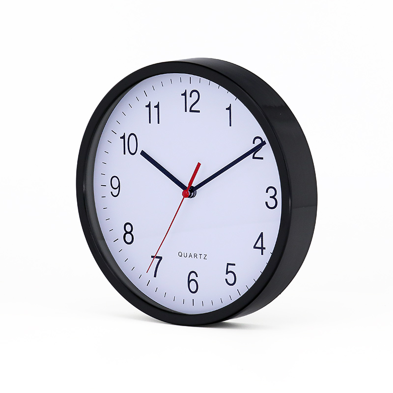 Promotional Manufacturers 10 Inch Hot Sell Battery Operated Gift Round Cheap Plastic Quartz Custom Wall Clock Home Decor 