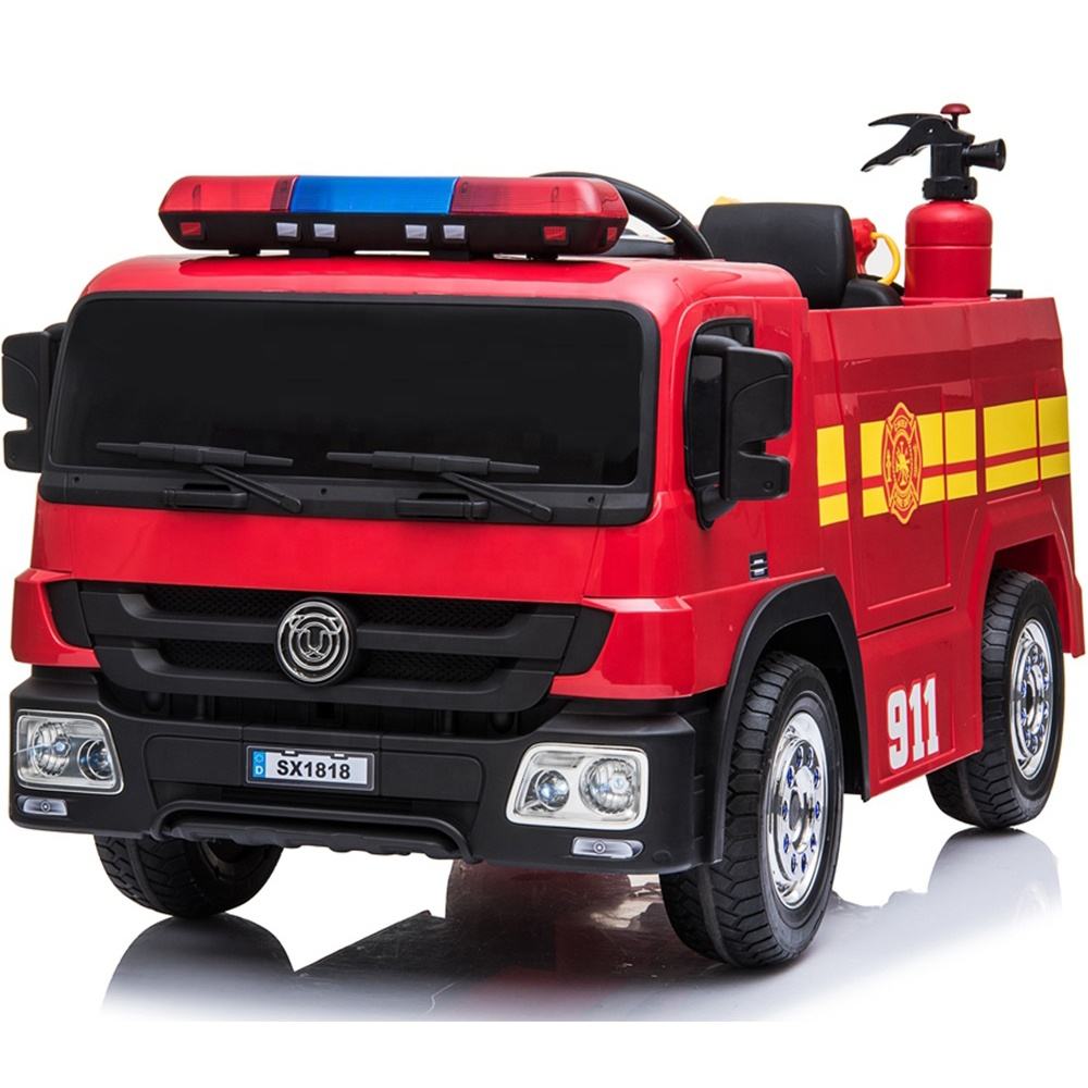 Children Electric Fire Truck 12v Kids Ride On Car Battery Toy Cars For Kids To Drive 