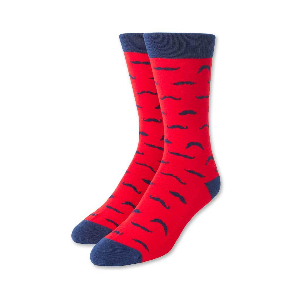 Beau Ties Of Vermont | Big Mustache Red Socks 